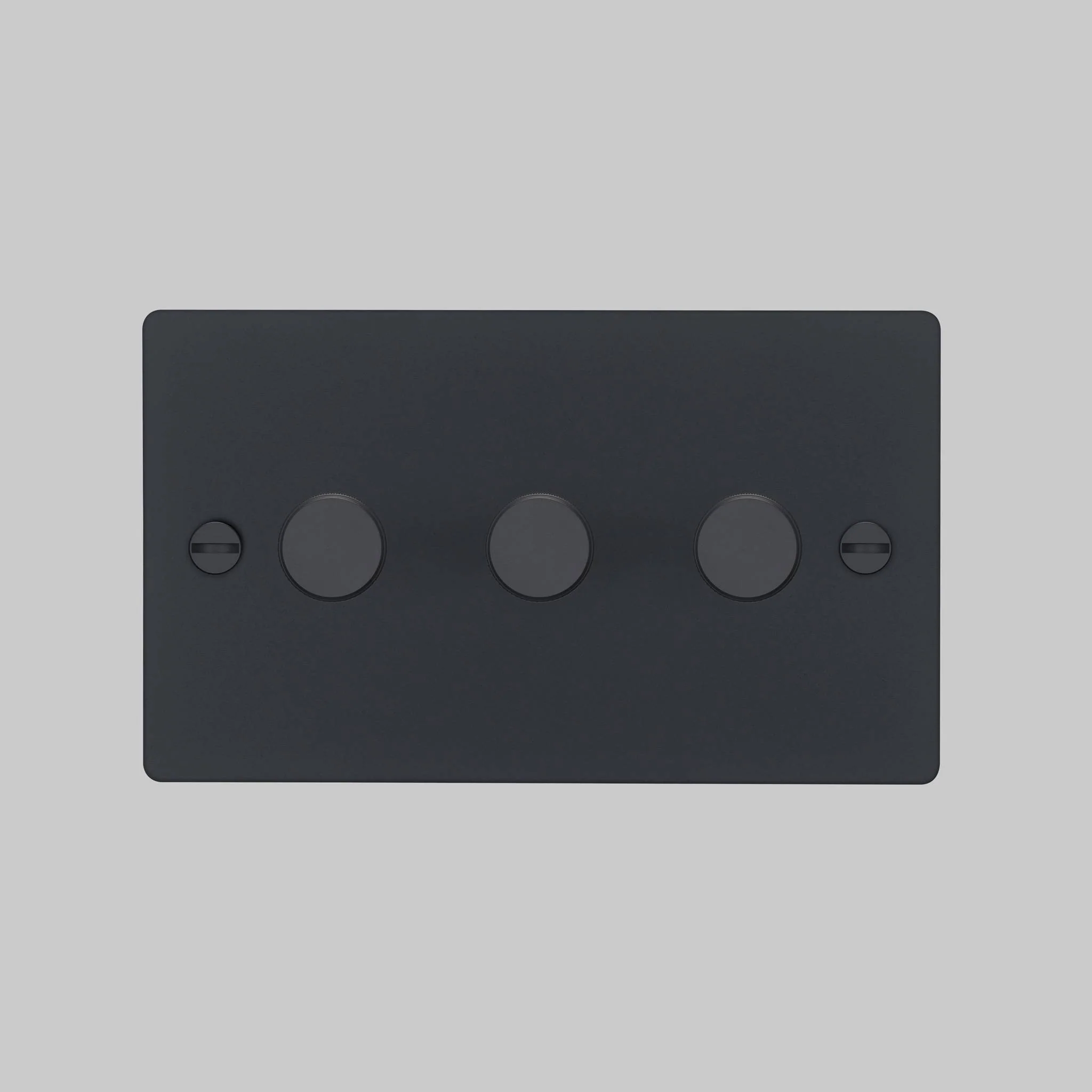 Solid Metal 3G DIMMER Cross Dimmer Switch in Black, 120W