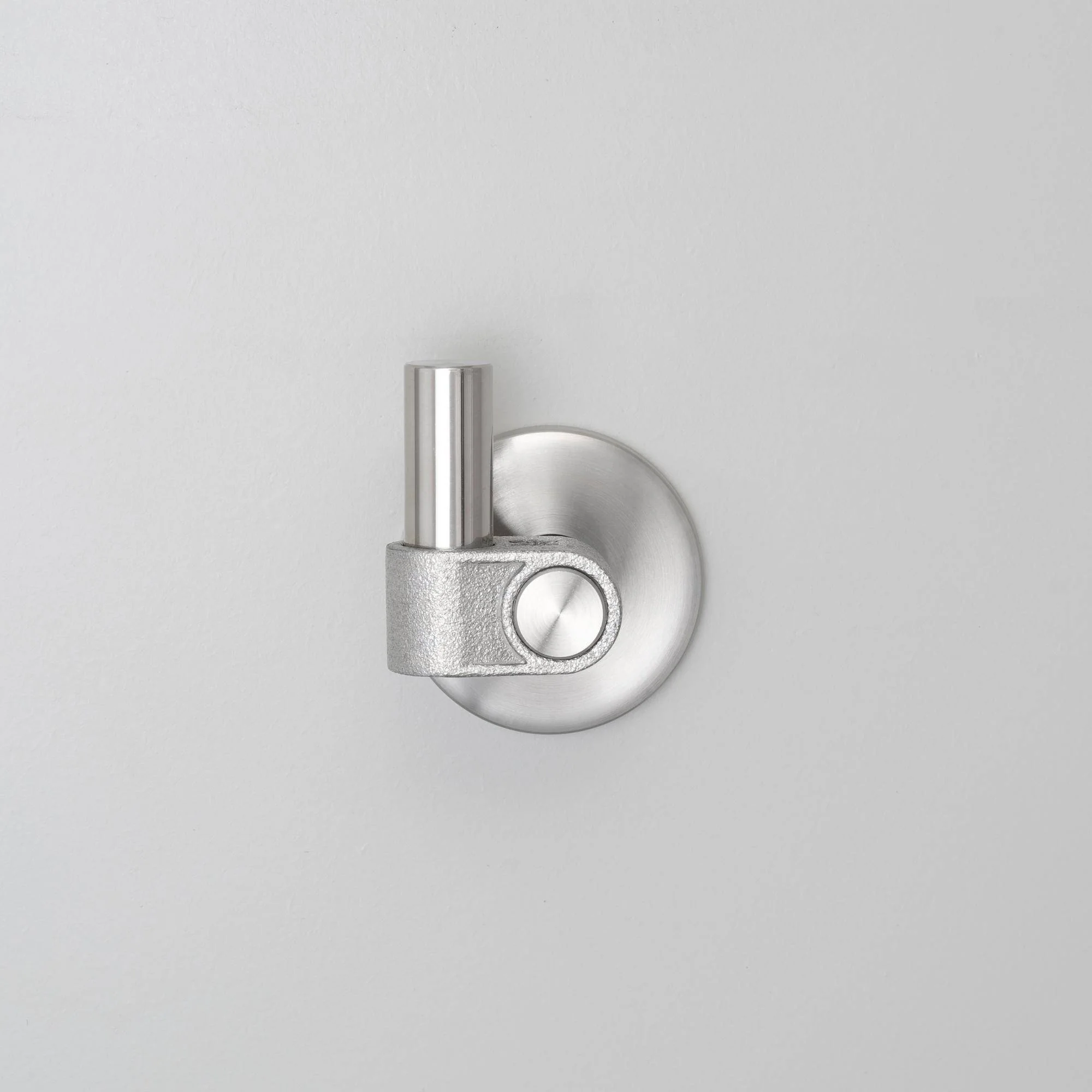 Rough-Cast Solid Metal Wall Hook with Hand Polished Bar