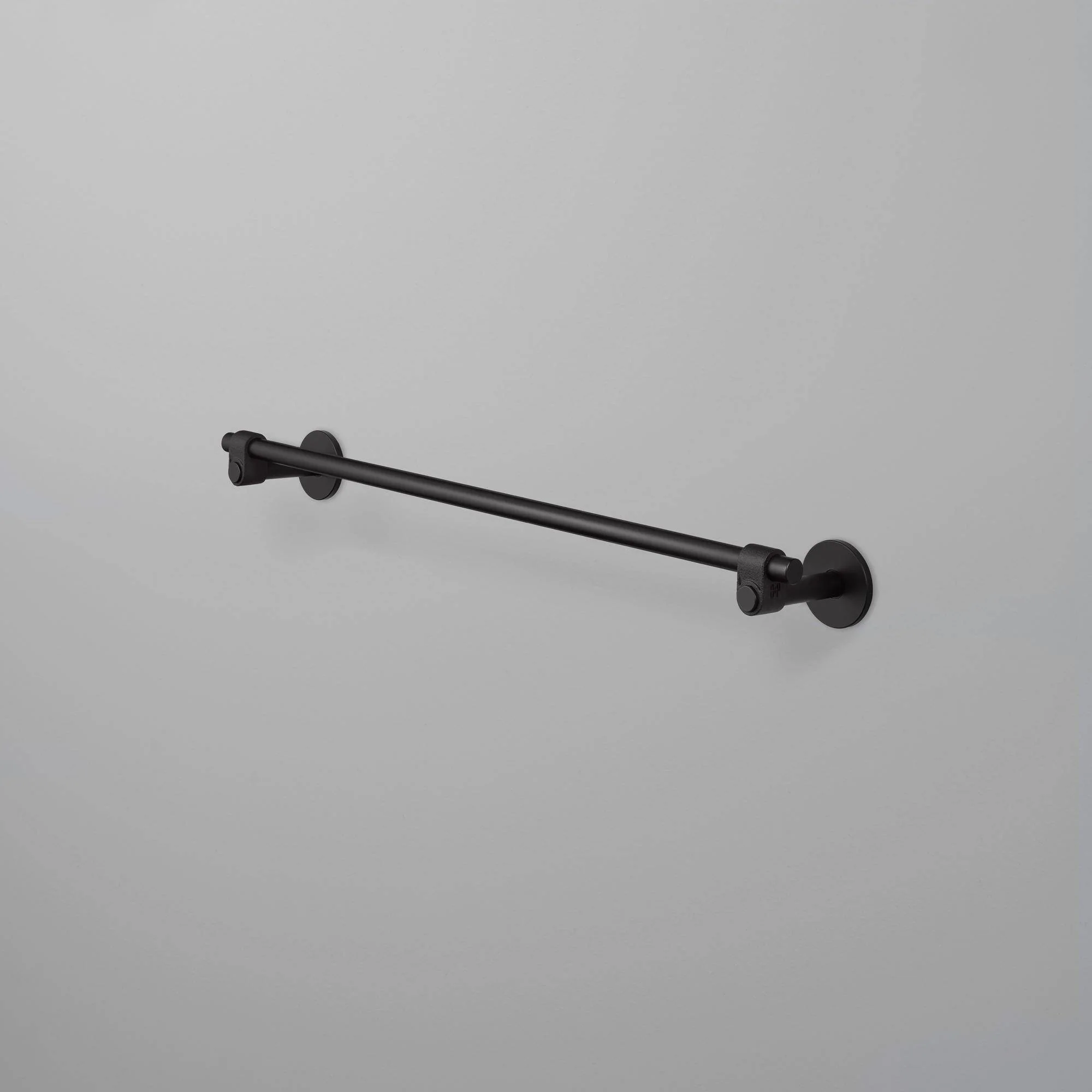 Solid Stainless Steel Towel Rail with Rough-Cast Knuckle and Polished Bar