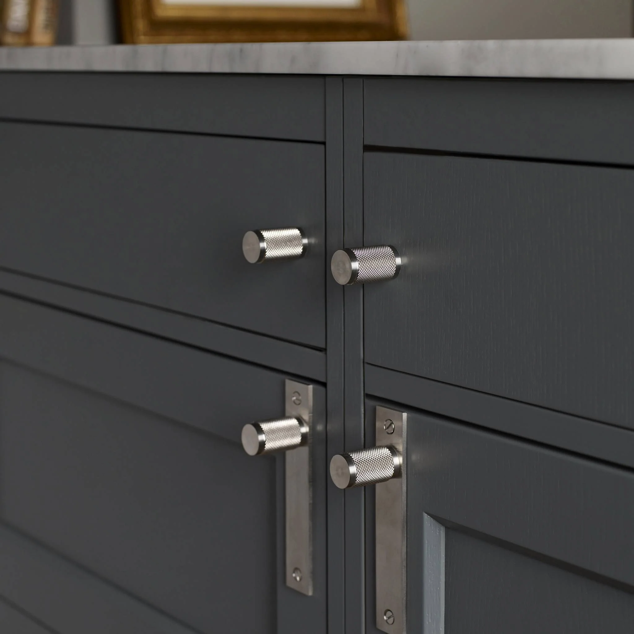 FURNITURE Cross-Knurled Solid Metal Cabinet Knobs