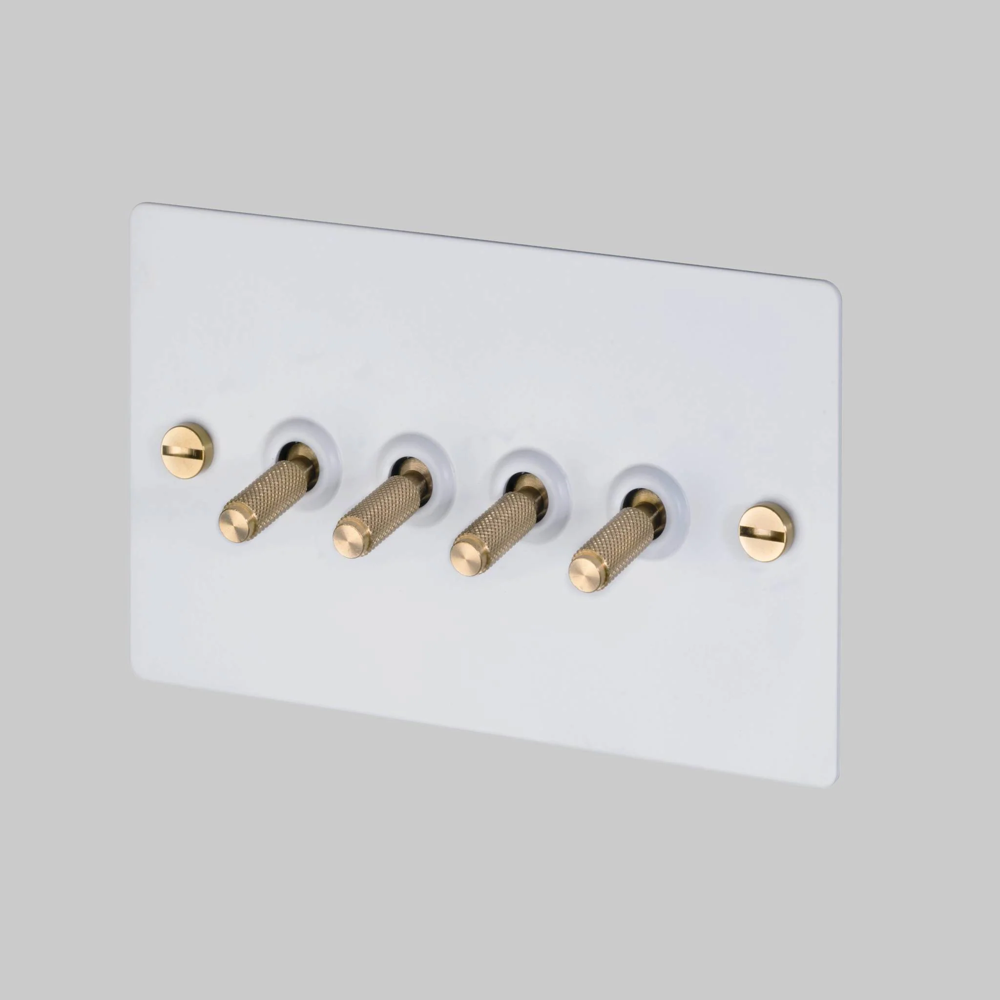 4G TOGGLE Toggle Switch in White with Cross Detail