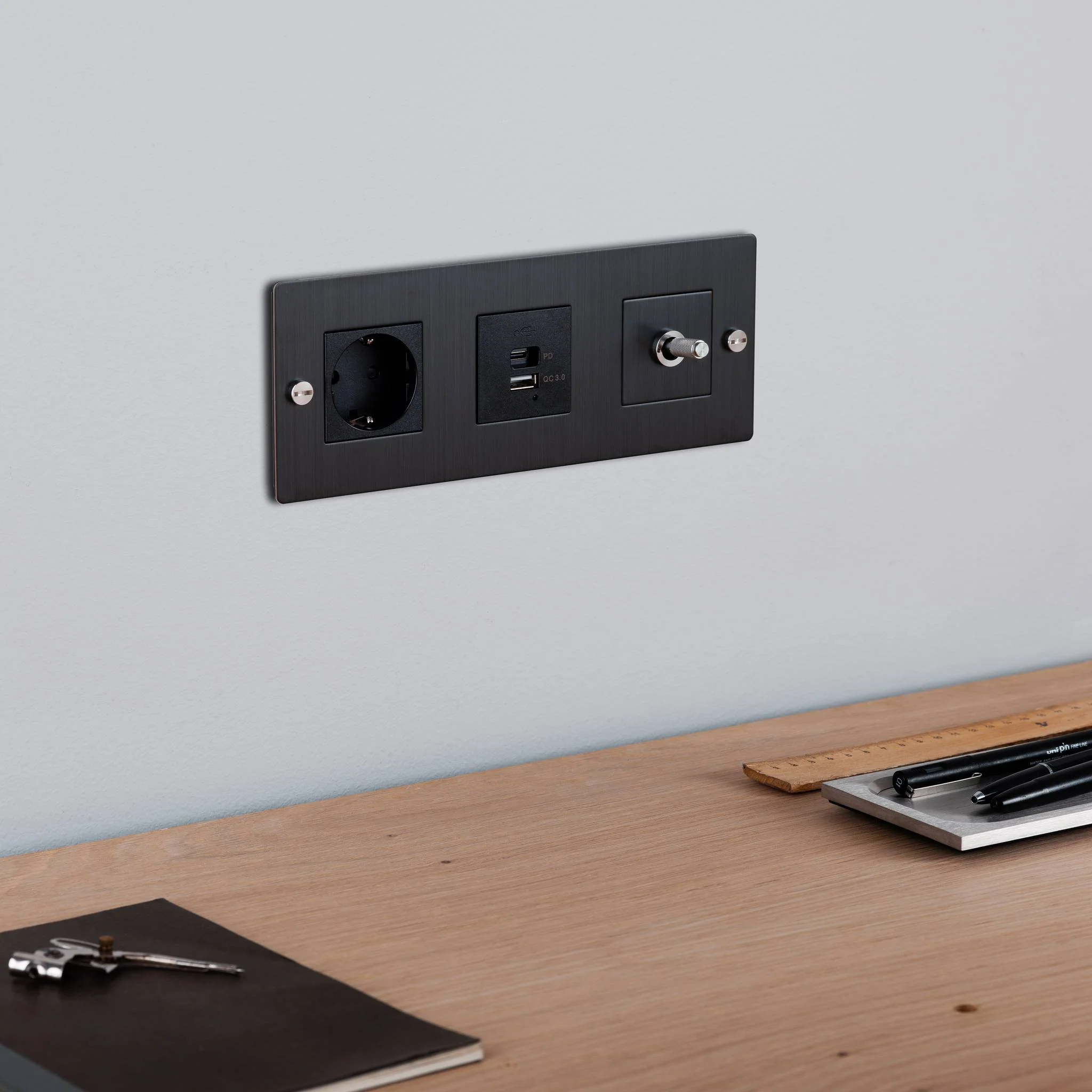 MODULE USB / USB A + C QUICKCHARGE / 45 MM