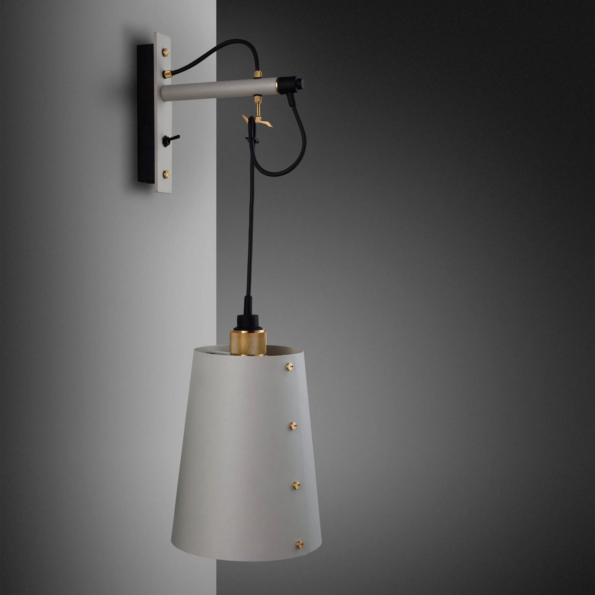 HOOKED Wall Cross Large Stone Solid Metal Wall Light