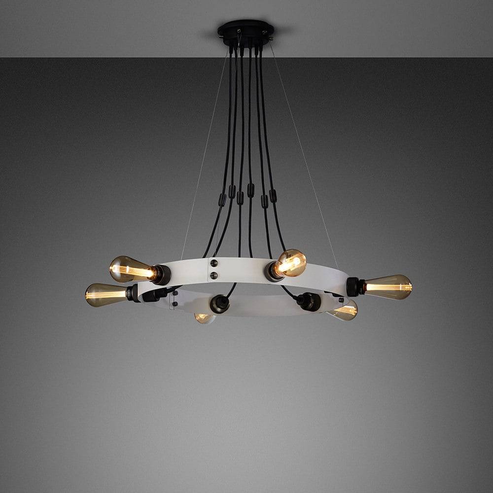 Hero Light Cross Chandelier ストーンパウダーコートスチール製