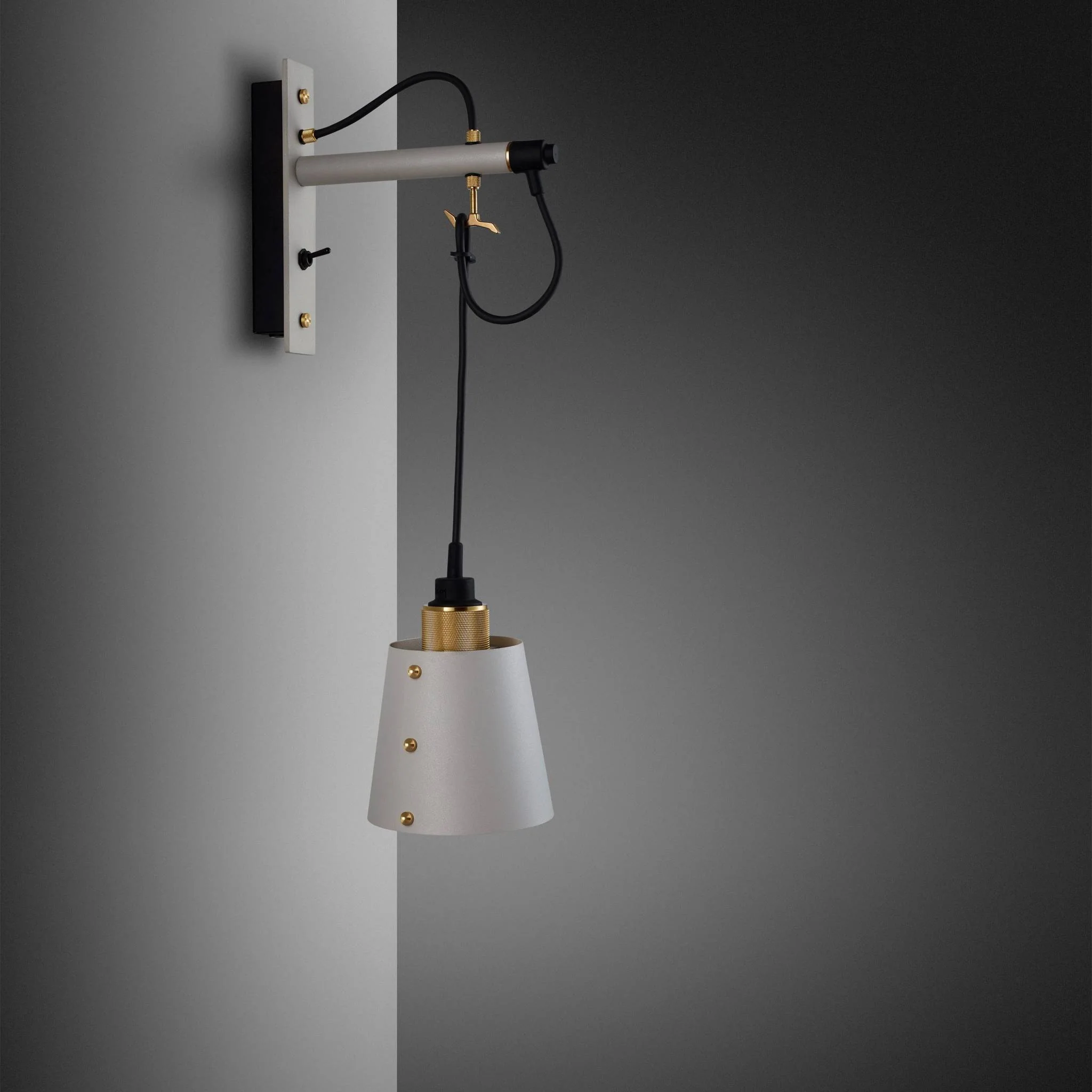 HOOKED Hooked Wall Light Cross Small in Stone Finish