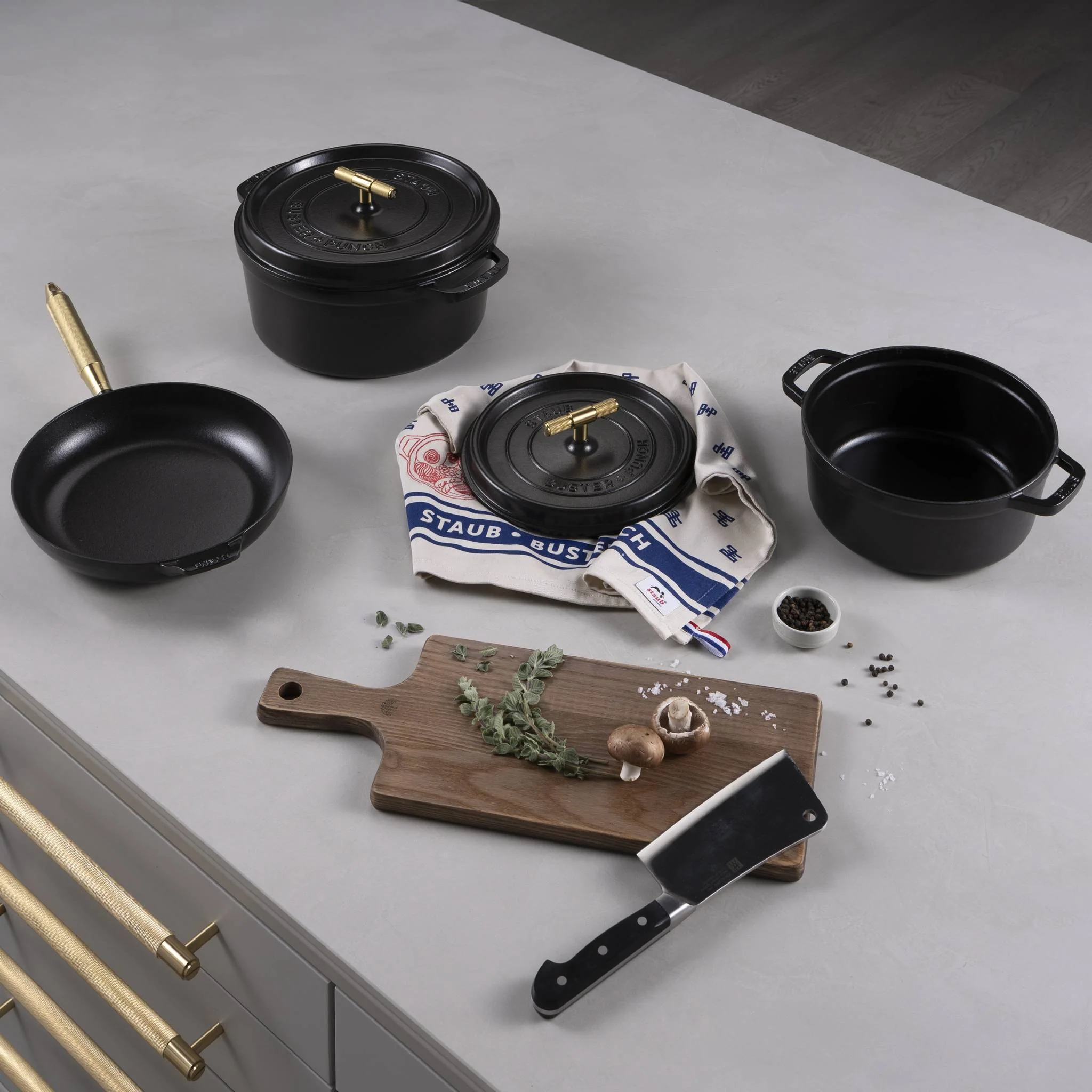 Staub KITCHEN 주방 타월, Full ENGLISH, 블루