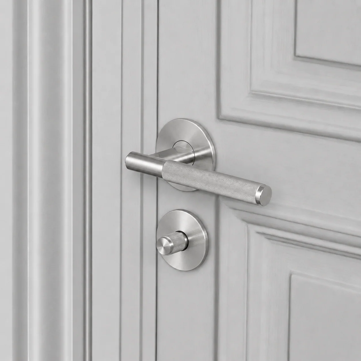 Linear Knurled 도어 핸들 세트 with Thumbturn Lock HANDLE LINEAR THUMBTURN BUNDLE