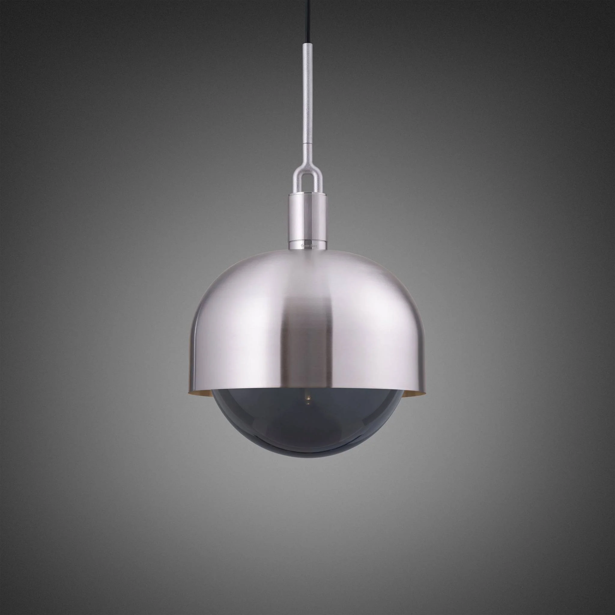 Suspension FORKED PENDANT / LINEAR / SHADE / GLOBE / SMOKED / LARGE