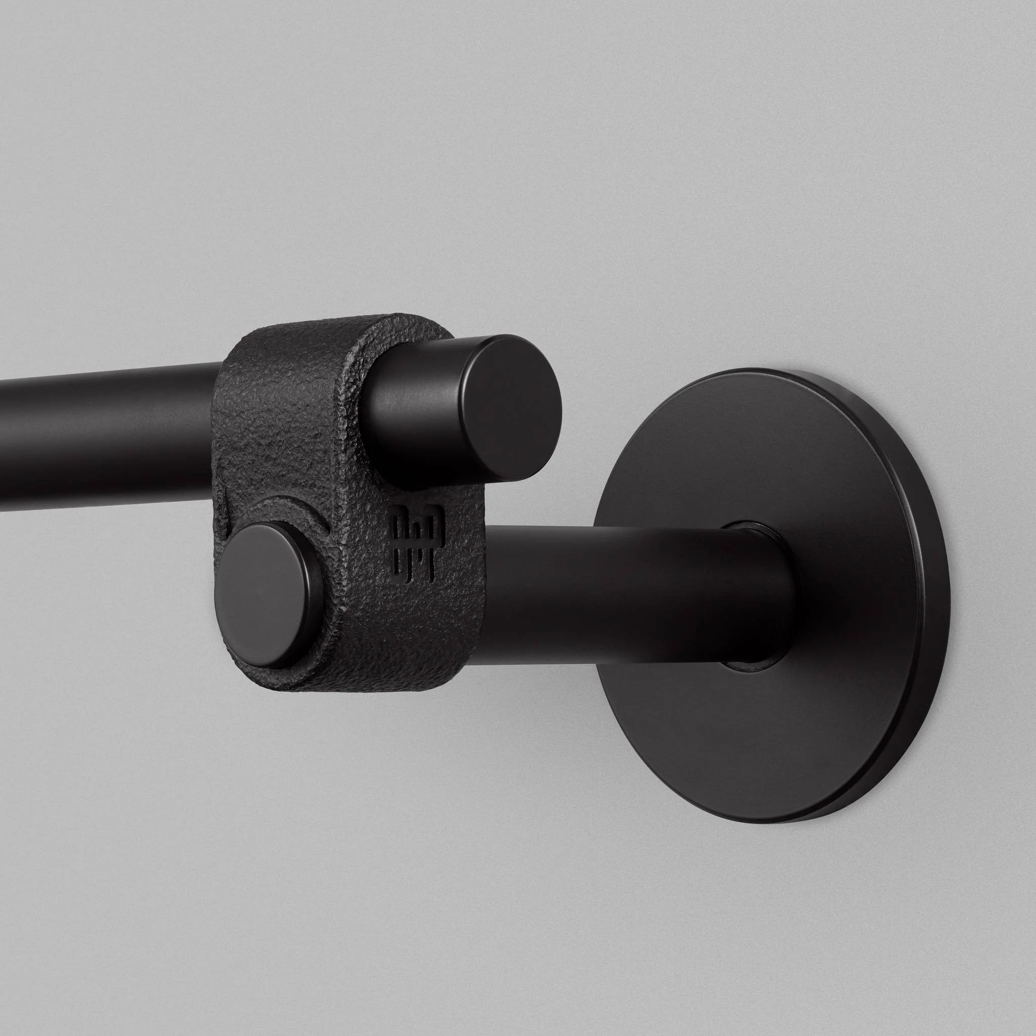 Solid Stainless Steel Towel Rail with Rough-Cast Knuckle and Polished Bar