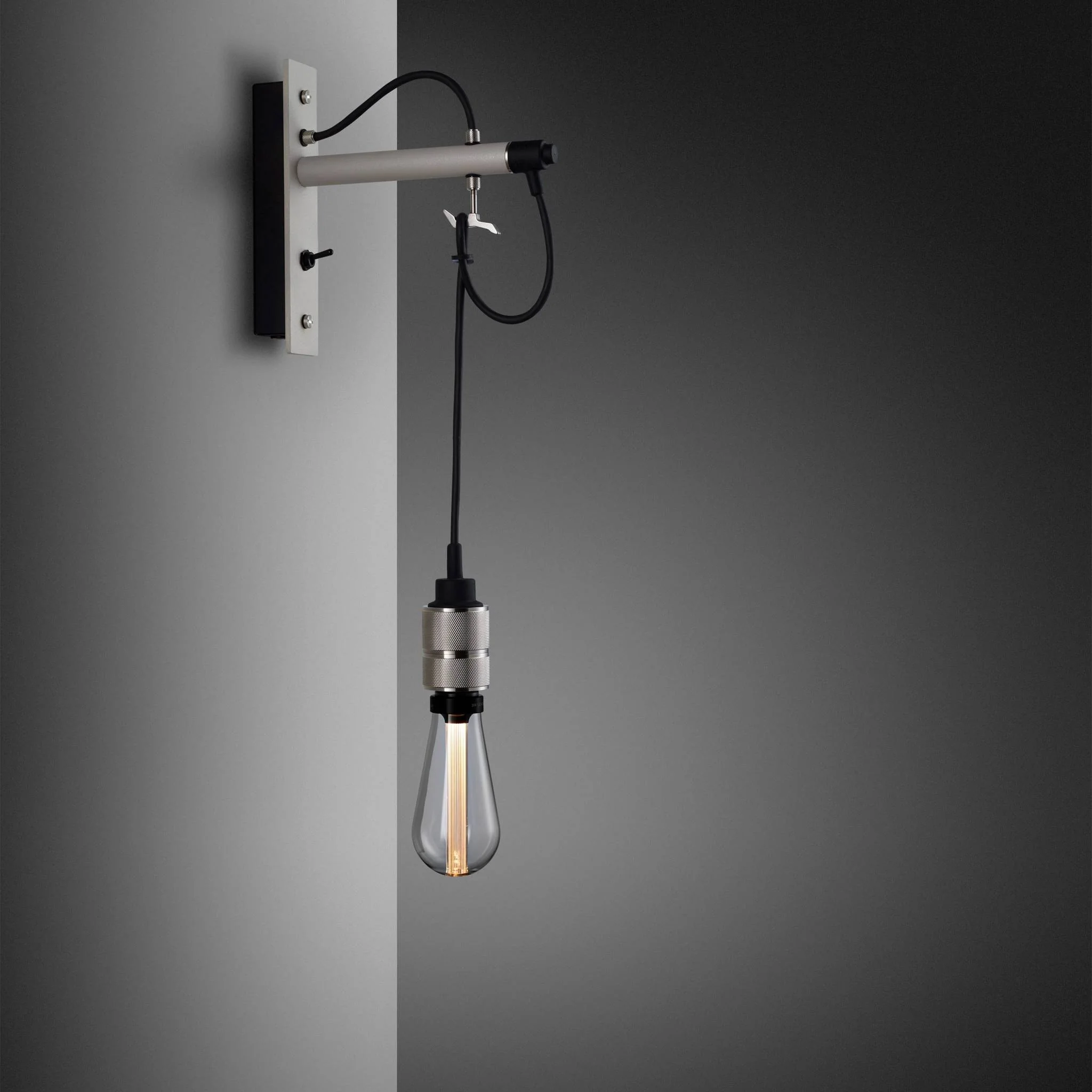 HOOKED Nude Cross Wall Light with Stone Base