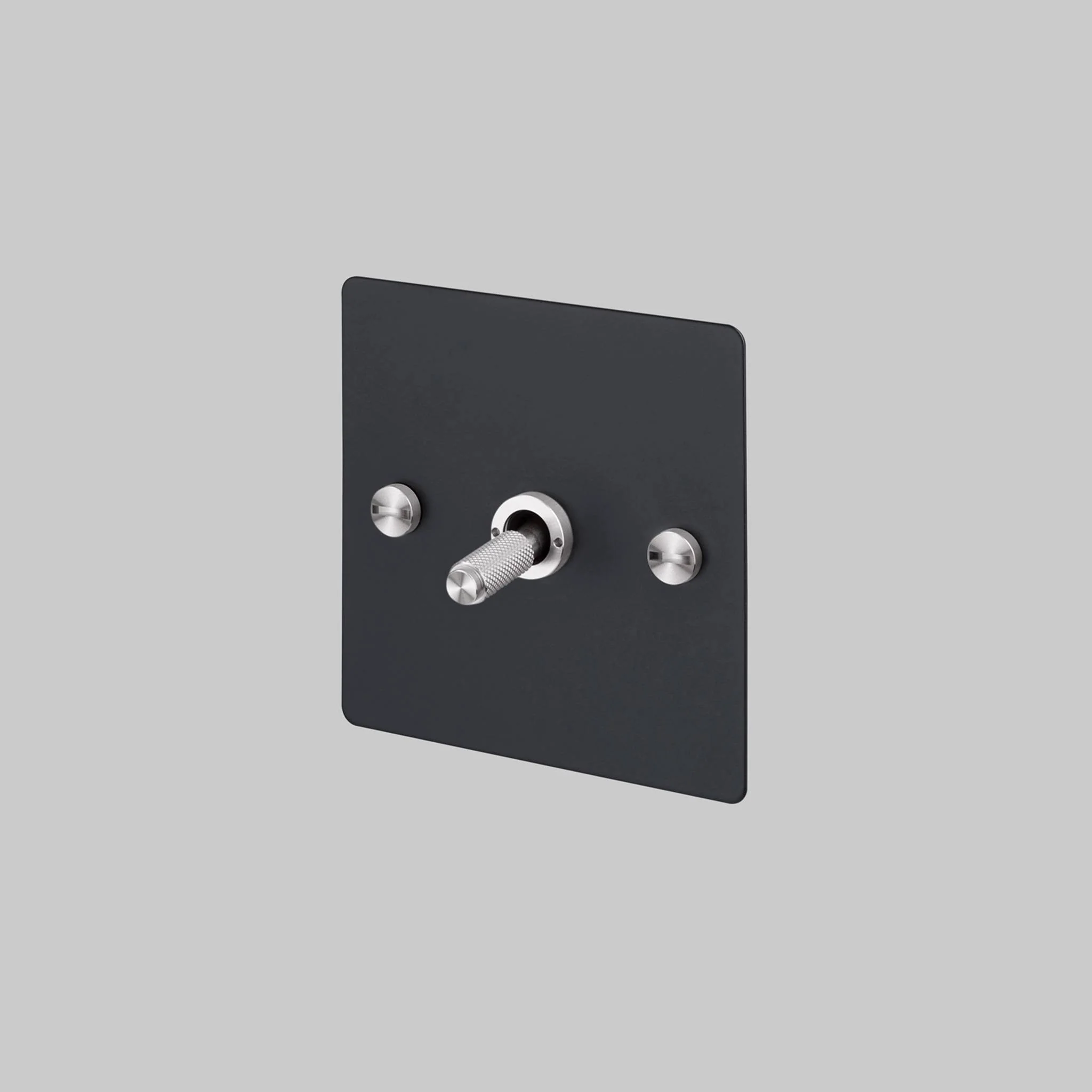 1G TOGGLE 2-Wege Kreuz-Kippschalter in Schwarz Massivmetall