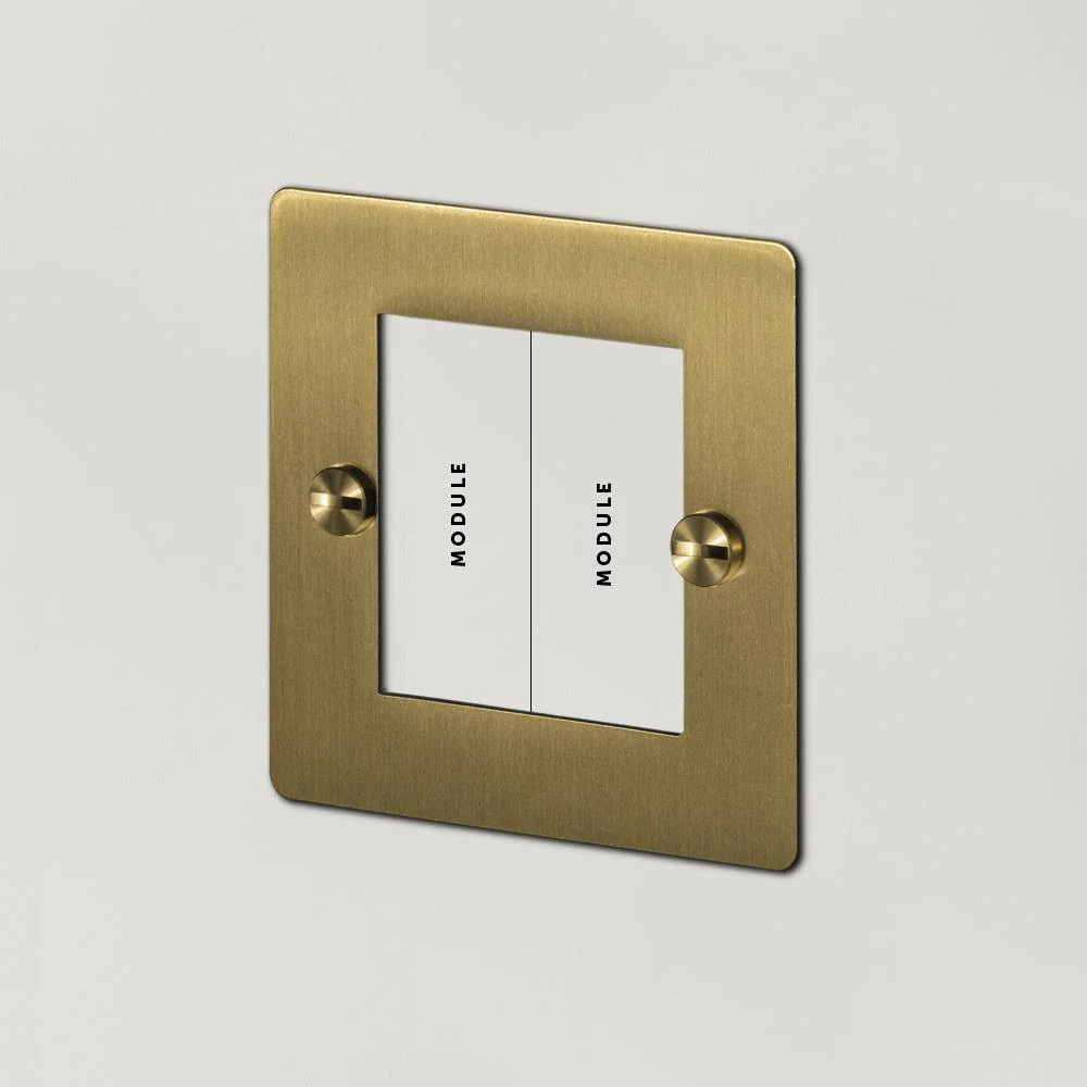 1G 50MM EURO PLATE / 2 MODULE