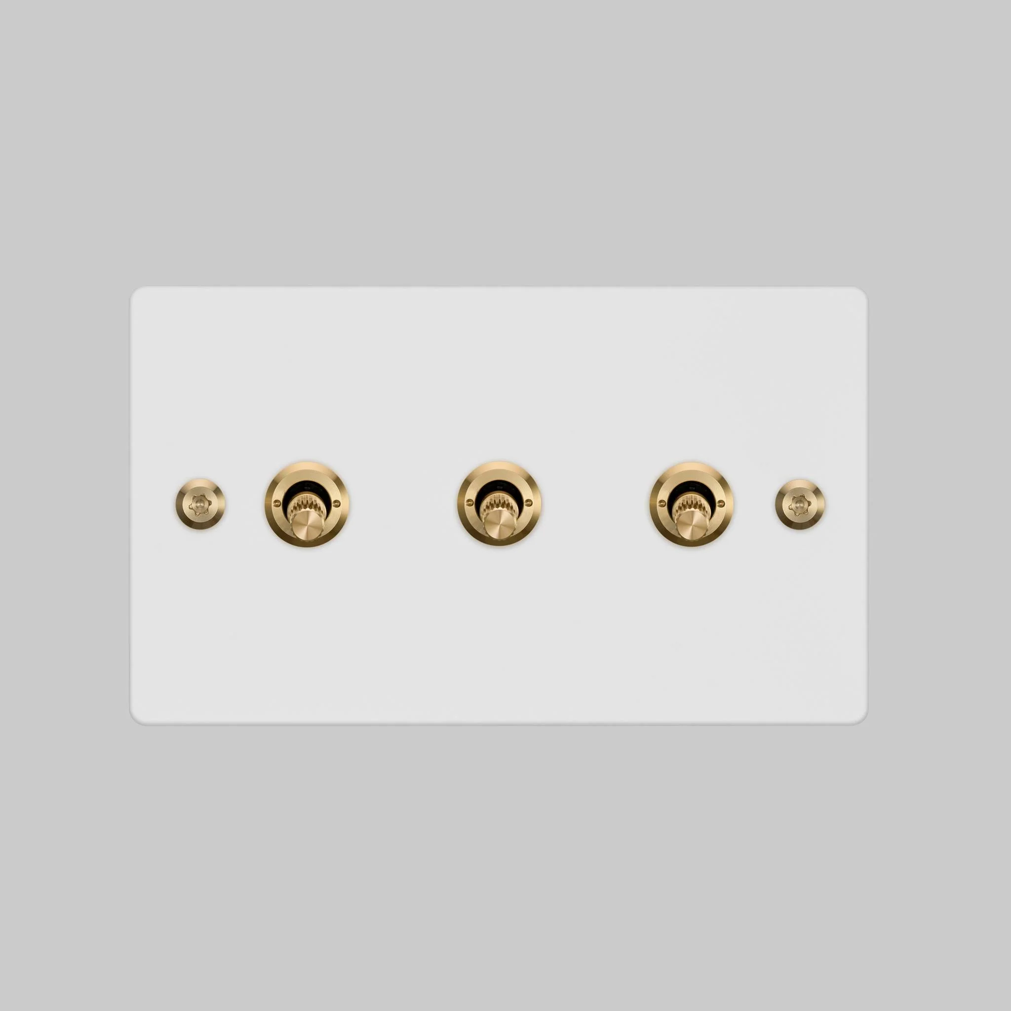 3G TOGGLE / 2-WAY / LINEAR 白色撥桿燈掣，實心金屬
