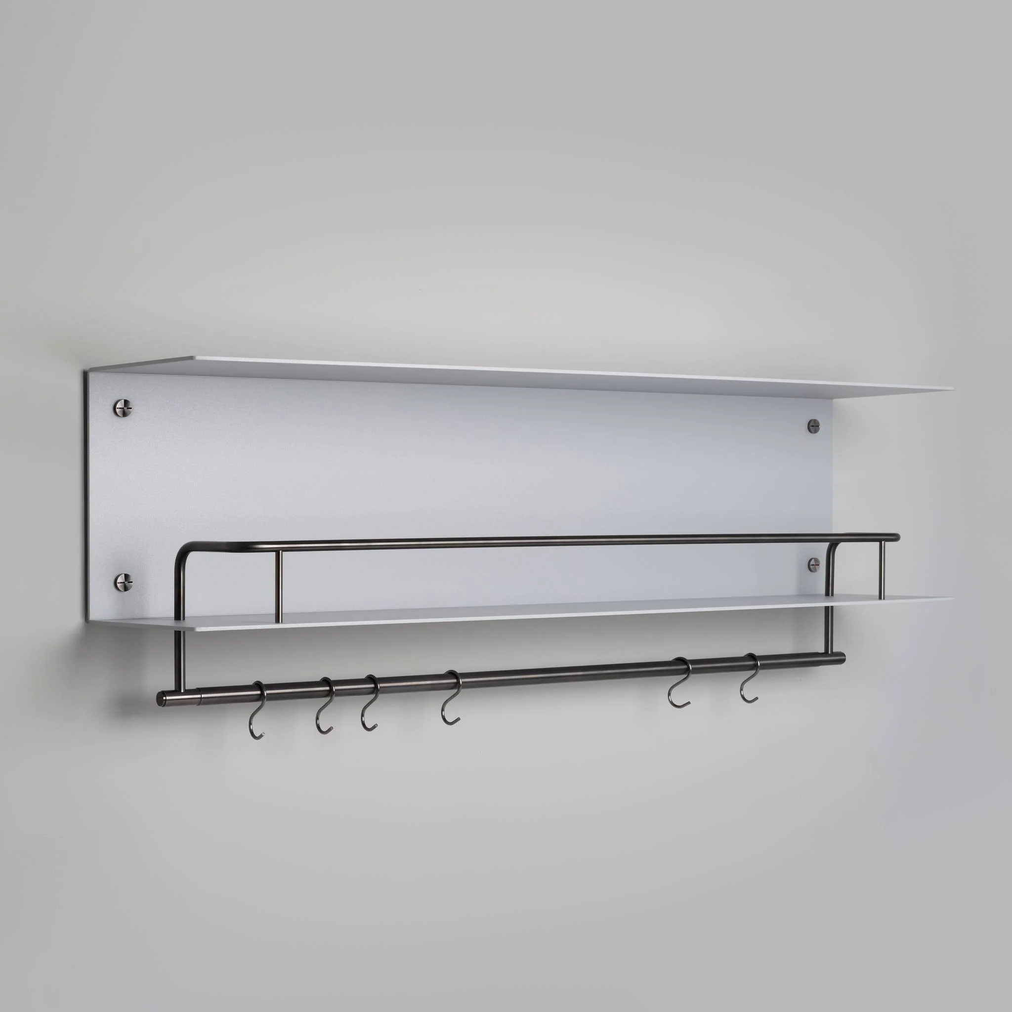 KITCHEN SHELF / HANGER / WITHOUT LOGO / STONE Kitchen Shelf With Pan Rail